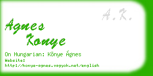 agnes konye business card